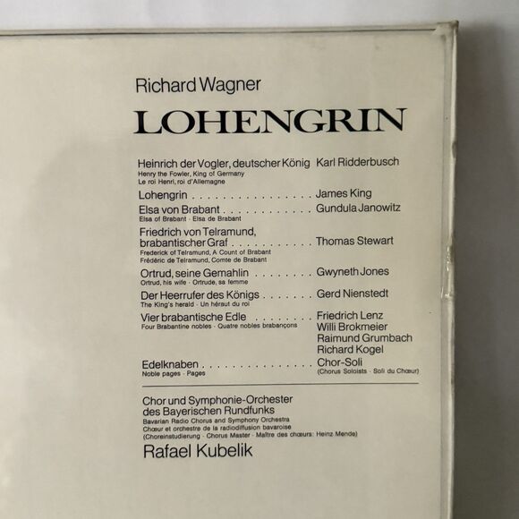 WAGNER LOHENGRIN 5 LP Box Set - KUBELIK, DGG 2713005, w/ Booklet, New - Picture 3 of 9